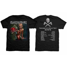 Iron Maiden, Tričko The Book of Souls European Tour, Unisex, Čierna
