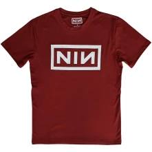 Nine Inch Nails, Tričko Classic Logo, Unisex, Červená