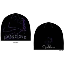 John Lennon, Čapica Peace & Love, Unisex, Čierna