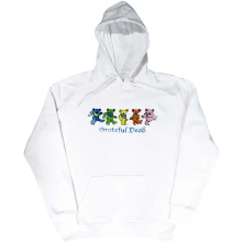 Grateful Dead, Mikina Dancing Bears, Unisex, Biela