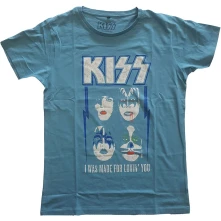 Kiss, Tričko Made For Lovin' You, Unisex, Modrá