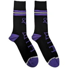 HIM, Ponožky Heartagram & Logo, Unisex, Čierna