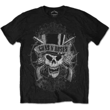 Guns N’ Roses, Tričko Faded Skull, Unisex, Čierna