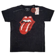 The Rolling Stones, Tričko Classic Tongue, Unisex, Čierna