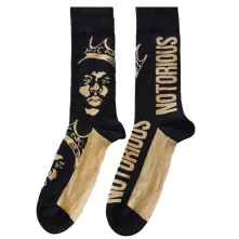 Biggie Smalls, Ponožky Gold Crown, Unisex, Čierna