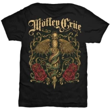Motley Crue, Tričko Exquisite Dagger, Unisex, Čierna
