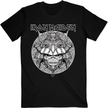 Iron Maiden, Tričko Samurai Graphic White, Unisex, Čierna