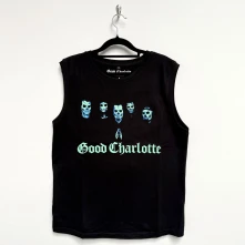 Good Charlotte, Tielko Generation Rx Skull Faces, Unisex, Čierna