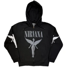 Nirvana, Mikina na zips In Utero Mono, Unisex, Šedá