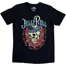 Jelly Roll, Tričko Skull Rose, Unisex, Čierna