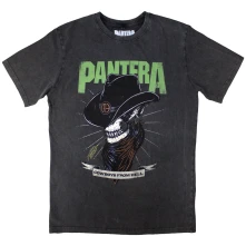 Pantera, Tričko Skeleton Cowboy, Unisex, Šedá