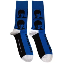 The Beatles, Ponožky A Hard Day's Night Headshots, Unisex, Modrá