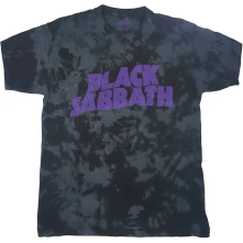 Black Sabbath, Tričko Wavy Logo, Unisex, Čierna