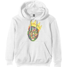 Biggie Smalls, Mikina Crown, Unisex, Biela
