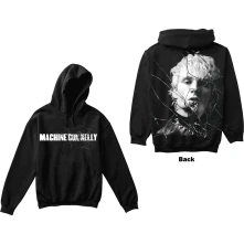 Machine Gun Kelly, Mikina Cracked Glass, Unisex, Čierna