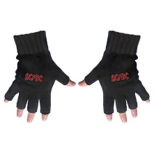AC/DC, Rukavice Classic Red Logo, Unisex, Čierna