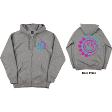 Blink 182, Mikina na zips Double Six Arrow Smiley, Unisex, Šedá