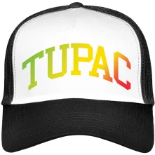 2Pac, Šiltovka Gradient Logo, Unisex, Čierna/biela