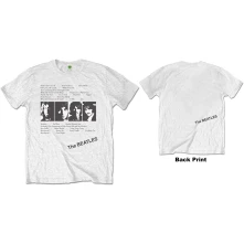 The Beatles, Tričko White Album Tracks, Unisex, Biela