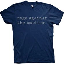 Rage Against the Machine, Tričko Original Logo, Unisex, Modrá