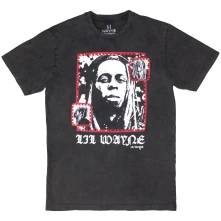 Lil Wayne, Tričko Mono Photo, Unisex, Šedá