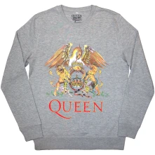 Queen, Crewneck Classic Crest, Unisex, Šedá