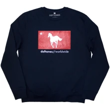 Deftones, Crewneck Star & Pony, Unisex, Modrá