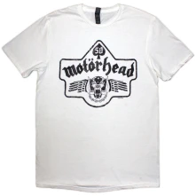 Motörhead, Tričko 50 Years Ace Wings Emblem, Unisex, Biela