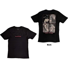 Blackpink, Tričko Pink Venom Group Photo, Unisex, Čierna