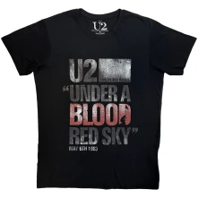 U2, Tričko Blood Red Sky Live, Unisex, Čierna