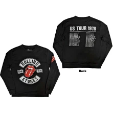 The Rolling Stones, Crewneck US Tour 1978, Unisex, Čierna