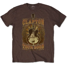 Eric Clapton, Tričko Tour 2008, Unisex, Hnedá