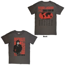 Michael Jackson, Tričko Bad World Tour '88, Unisex, Šedá