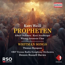 CD DOHMEN, ALBERT / KURT AZE - KURT WEILL: PROPHETEN - WHITMAN SONGS