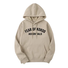 Dame, Mikina Fear of kokod, Unisex, Piesková