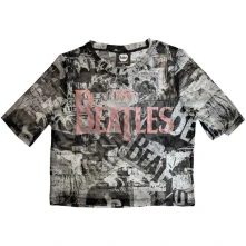 The Beatles, Tielko All-Over-Print & Drop T Logo, Žena, Biela