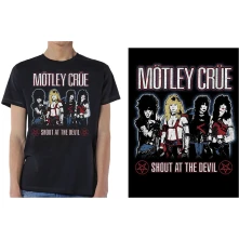 Motley Crue, Tričko Shout at the Devil, Unisex, Čierna