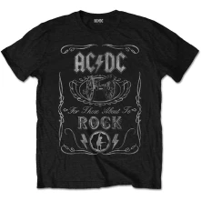 AC/DC, Tričko Cannon Swig Vintage, Unisex, Čierna