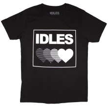 IDLES, Tričko Gradient Heart, Unisex, Čierna