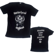 Motörhead, Tričko England, Unisex, Čierna