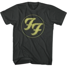 Foo Fighters, Tričko Gold FF Logo, Unisex, Šedá