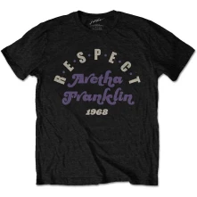 Aretha Franklin, Tričko Respect, Unisex, Čierna