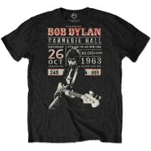 Bob Dylan, Tričko Carnegie Hall '63, Unisex, Čierna