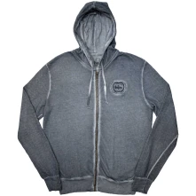 The Beatles, Mikina na zips Apple Logo Stone Wash, Unisex, Modrá