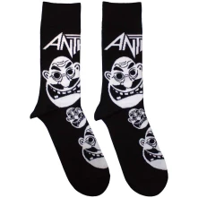 Anthrax, Ponožky Faces Pattern B&W, Unisex, Čierna