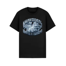 Erne100 x Freez247, Tričko Krakodeal, Unisex, Čierna