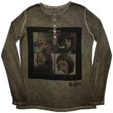 The Beatles, Tričko s dlhým rukávom Let It Be Stone Wash, Unisex, Zelená