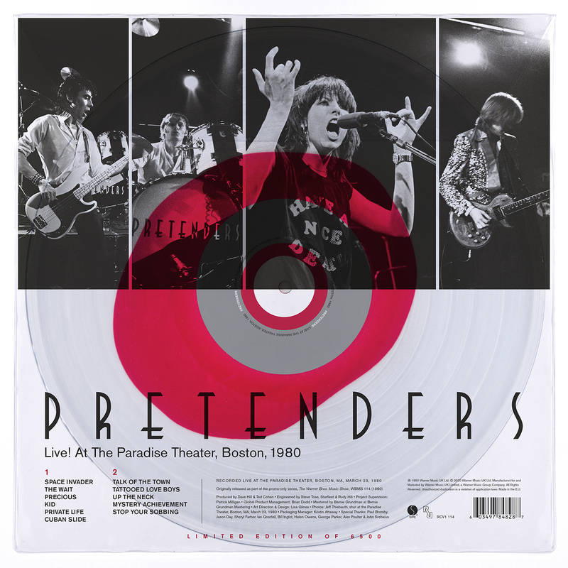 Vinyl The Pretenders - LIVE! AT THE PARADISE THEATER, BOSTON 1980