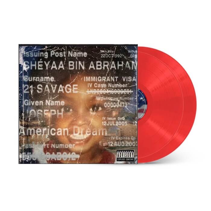 Vinyl 21 Savage - American Dream (Transparent Red Vinyl)
