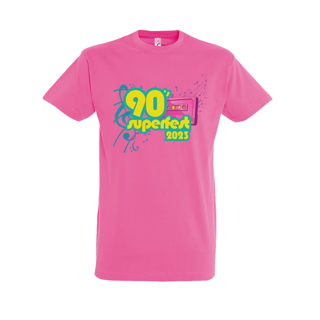 Tričko 90' Super Fest - 90' SUPER FEST, Unisex,Ružová,XXL